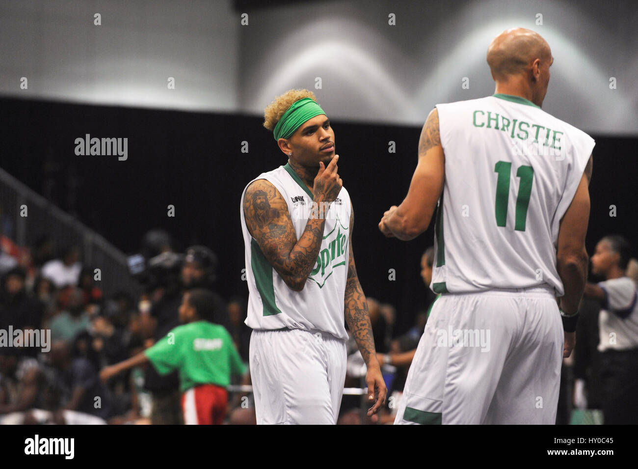 attends the BET Experience Sprite Celebrity Basketball Game at the Los Angeles Convention Center on June 27th, 2015 in Los Angeles, California. Stock Photo