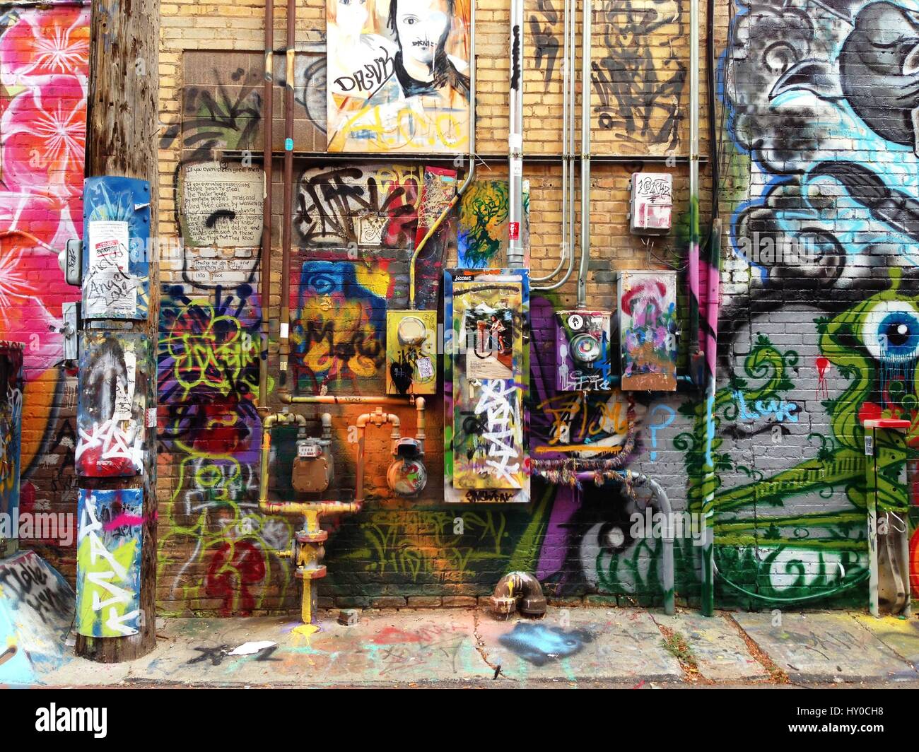 Art Alley Stock Photo