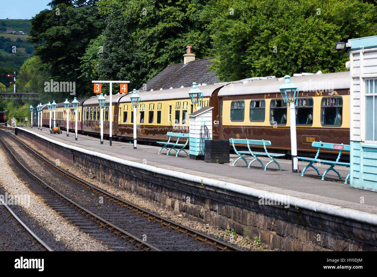 Grosmont Station North York Moors North Yorkshire England UK Stock grosmont-station-north-york-moors-north-yorkshire-england-uk-stock