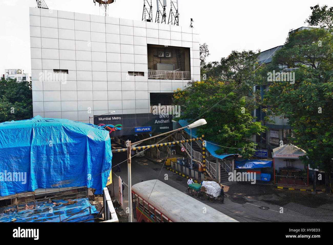 Andheri metro railway station, mumbai, maharashtra, india, asia Stock Photo