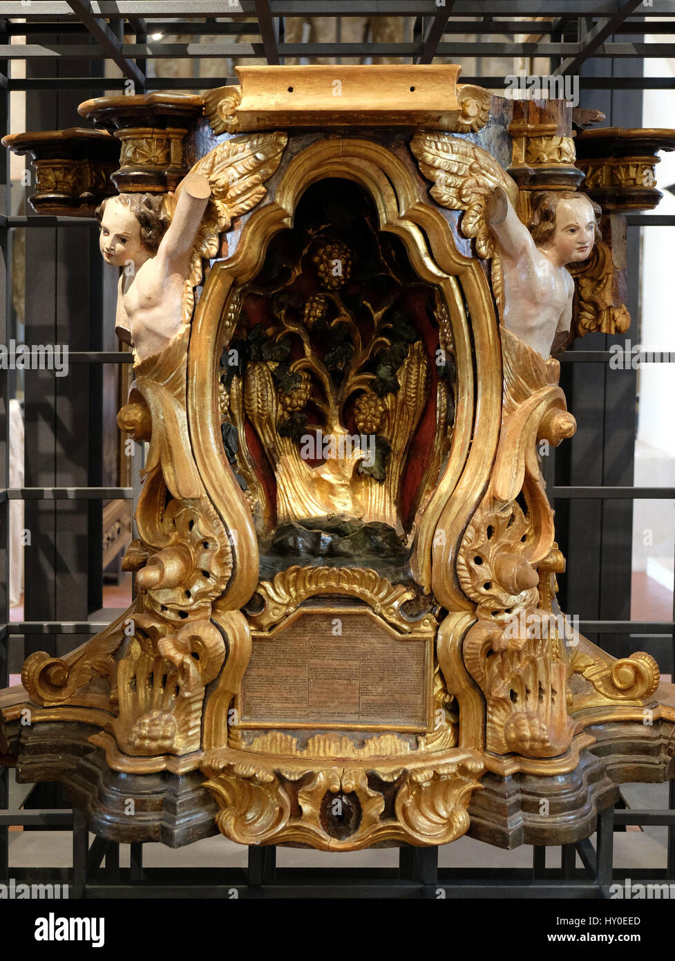 Tabernacle, main altar from the church of St. Mark, exhibited at the Museum of the City of Zagreb Stock Photo