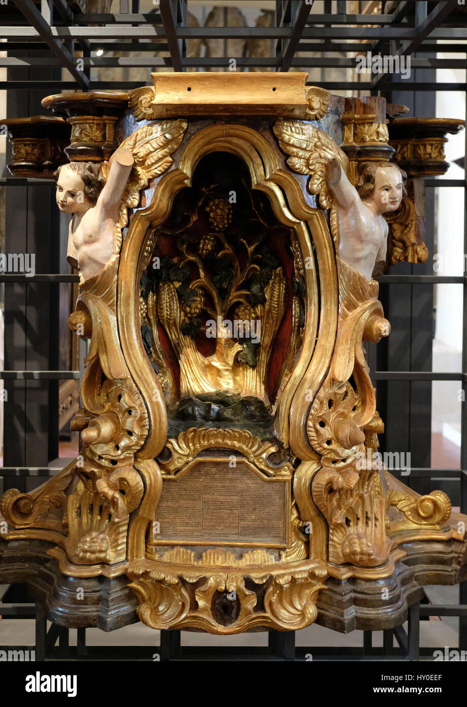 Tabernacle, main altar from the church of St. Mark, exhibited at the Museum of the City of Zagreb Stock Photo