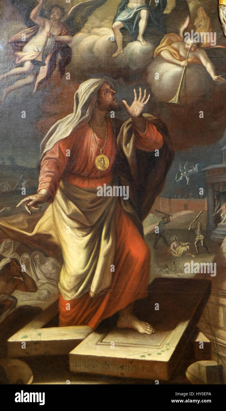 Unknown painter: St. Jude Thaddeus, the second half of the 18th century, exhibited in the Museum of Arts and Crafts in Zagreb Stock Photo
