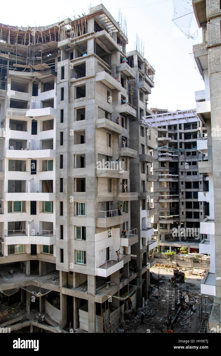 Building construction site, pune, maharashtra, india, asia Stock Photo Alamy