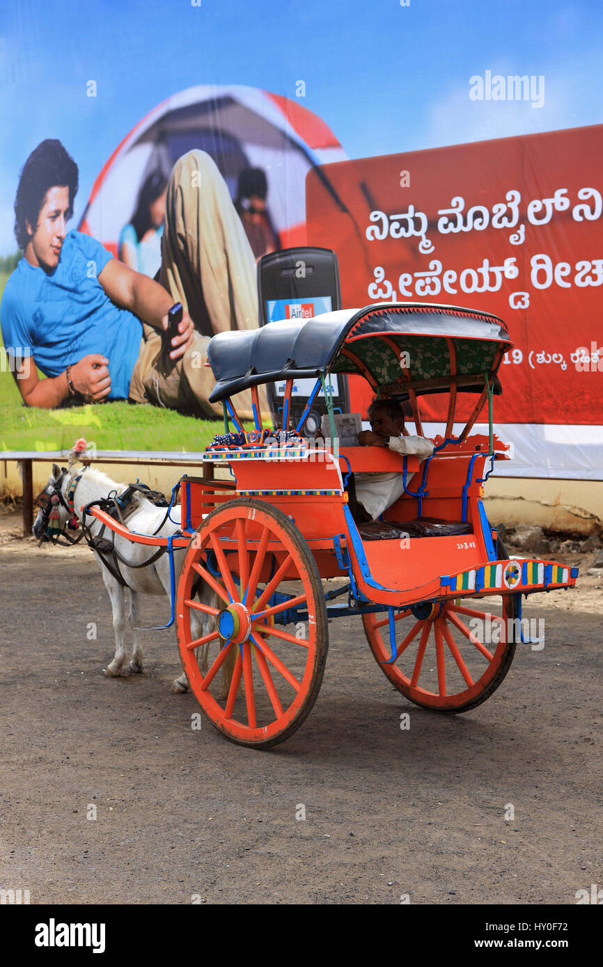 Horse cart, gulbarga, karnataka, india, asia Stock Photo