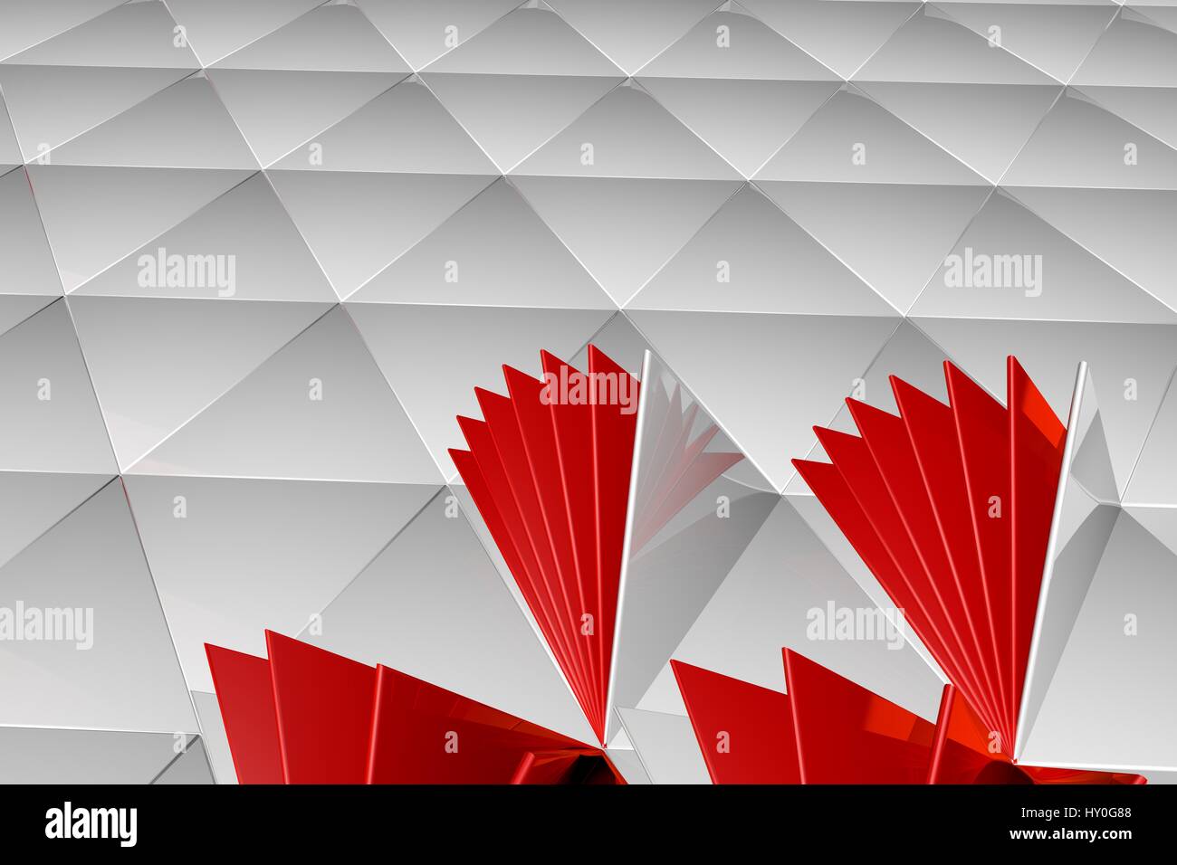 White abstract low poly triangle hi-res stock photography and images ...