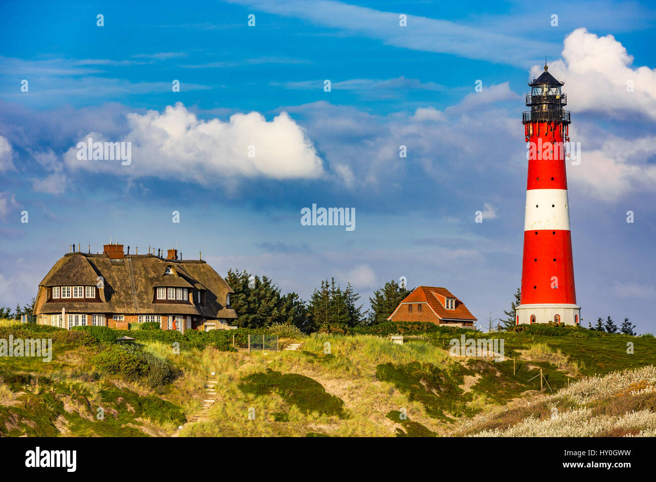 Lighthouse Hörnum Sylt, Germany Stock Photo