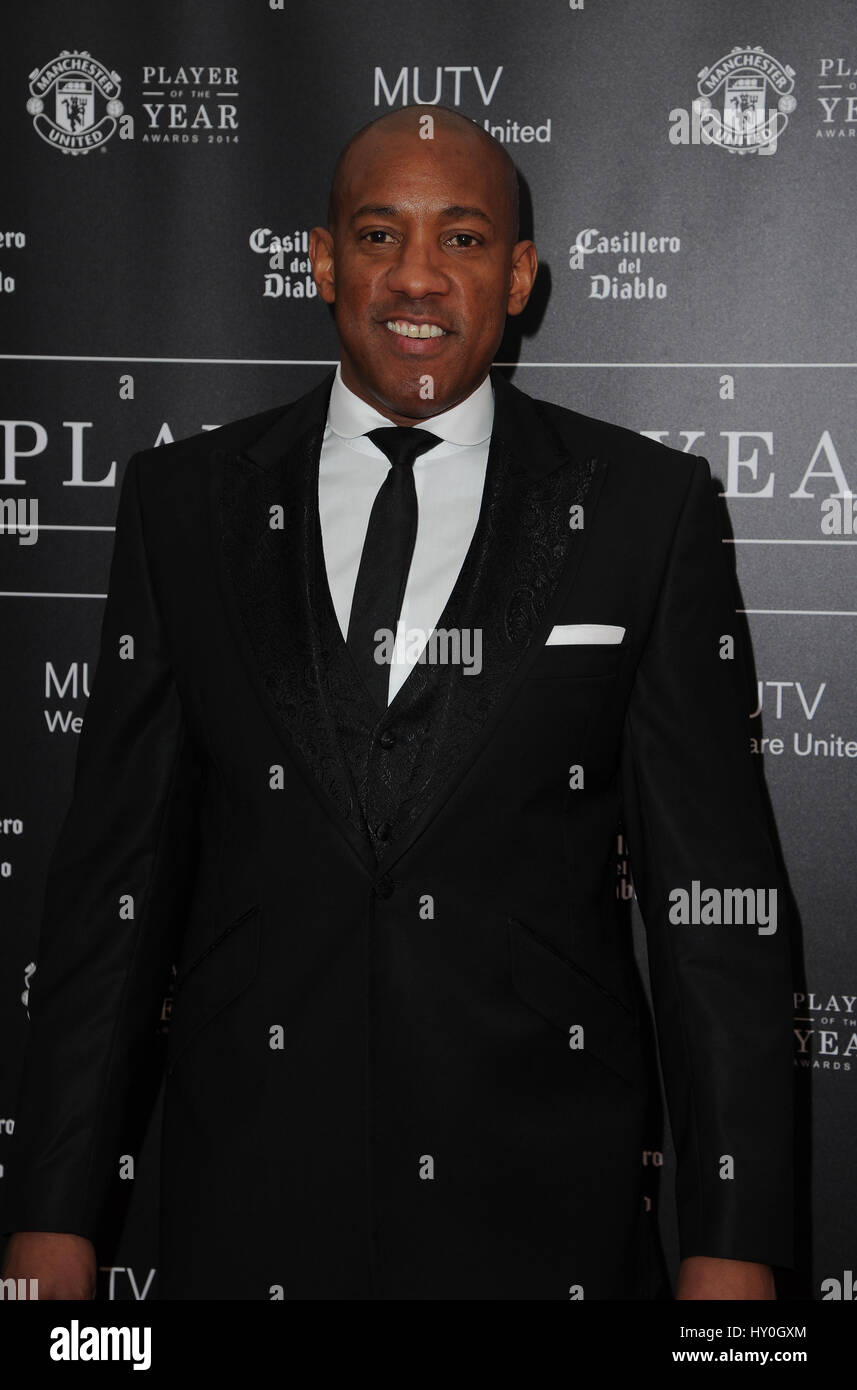 Dion Dublin  arrives at Manchester United Old Trafford, for Manchester United Player Of The Year Awards Stock Photo