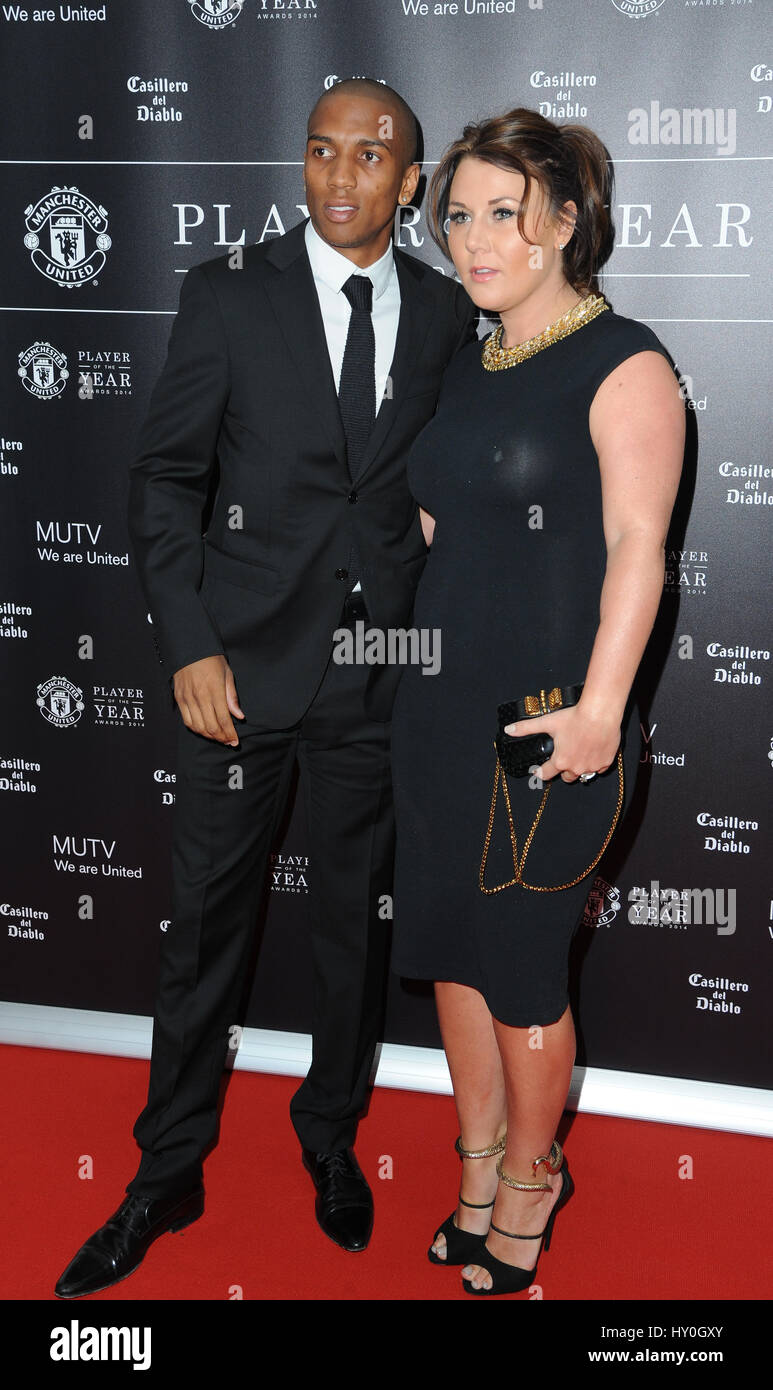 Ashley Young and Nicky Pike  arrives at Manchester United Old Trafford, for Manchester United Player Of The Year Awards Stock Photo