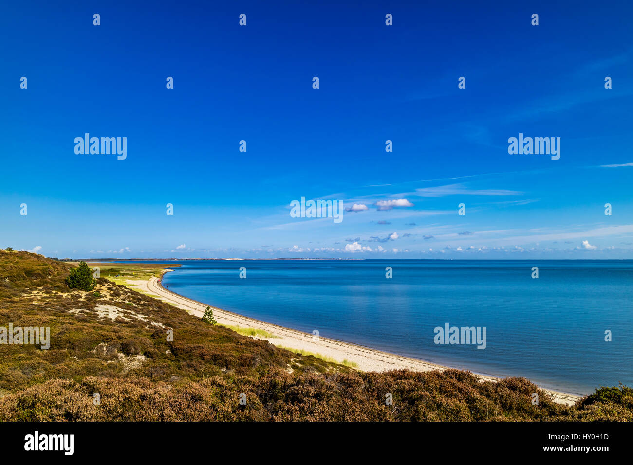 Braderuper Heide and Wadden Sea, Sylt, Germany Stock Photo