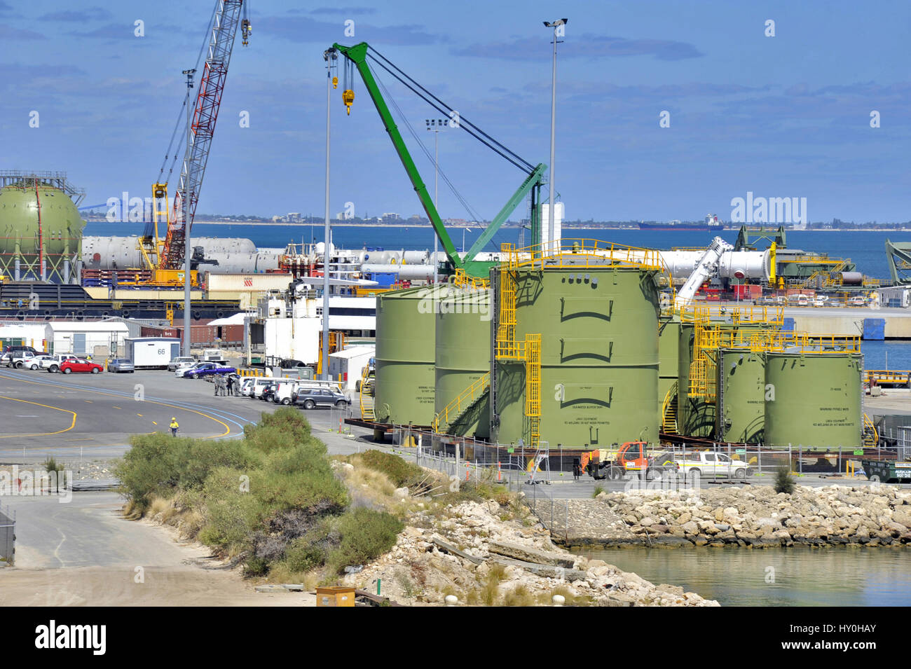 Oil industry support plant in Henderson, Western Australia. Stock Photo