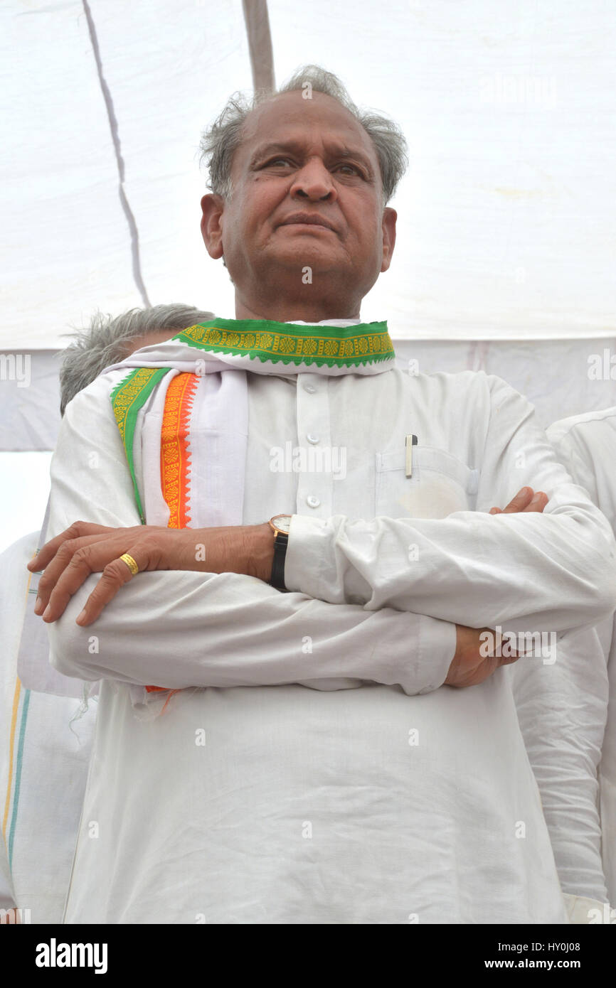 Former chief minister of rajasthan, ashok gehlot, india, asia Stock