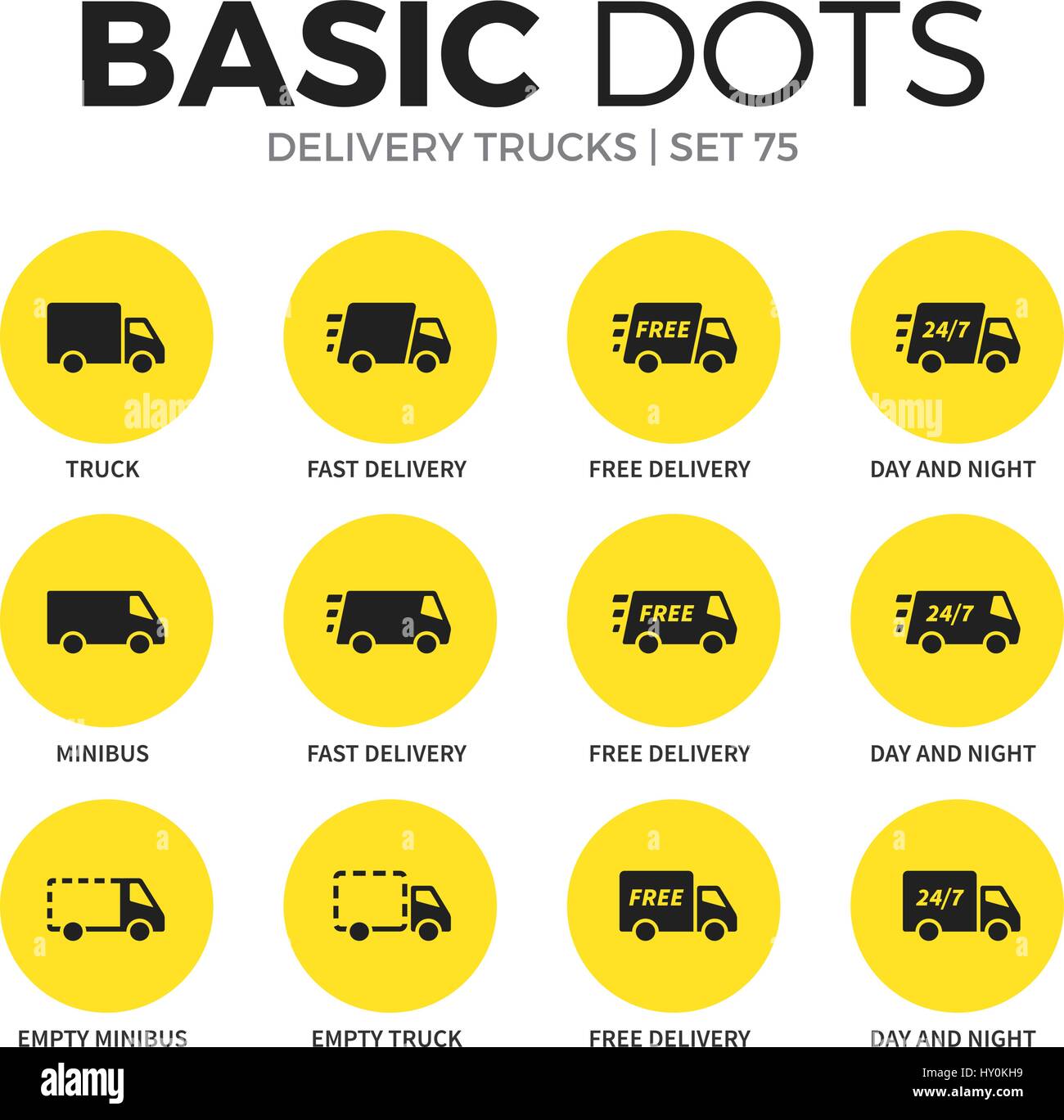 Flat delivery icons Stock Vector Images Alamy