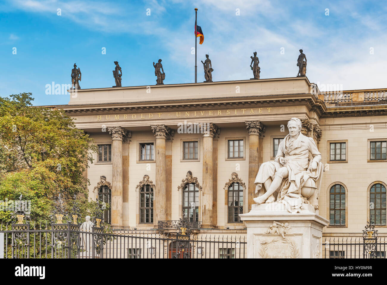 The Humboldt-Universitaet zu Berlin (HU Berlin) was founded in 1809. The late-baroque building was built from 1748 to 1753, Berlin, Germany, Europe Stock Photo
