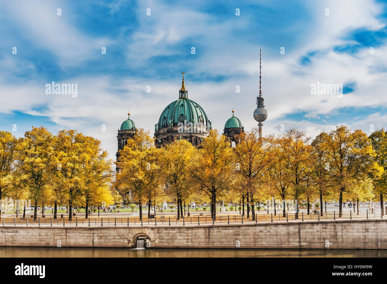The Berlin Cathedral is an evangelical church in the Mitte district of Berlin, Germany, Europe Stock Photo