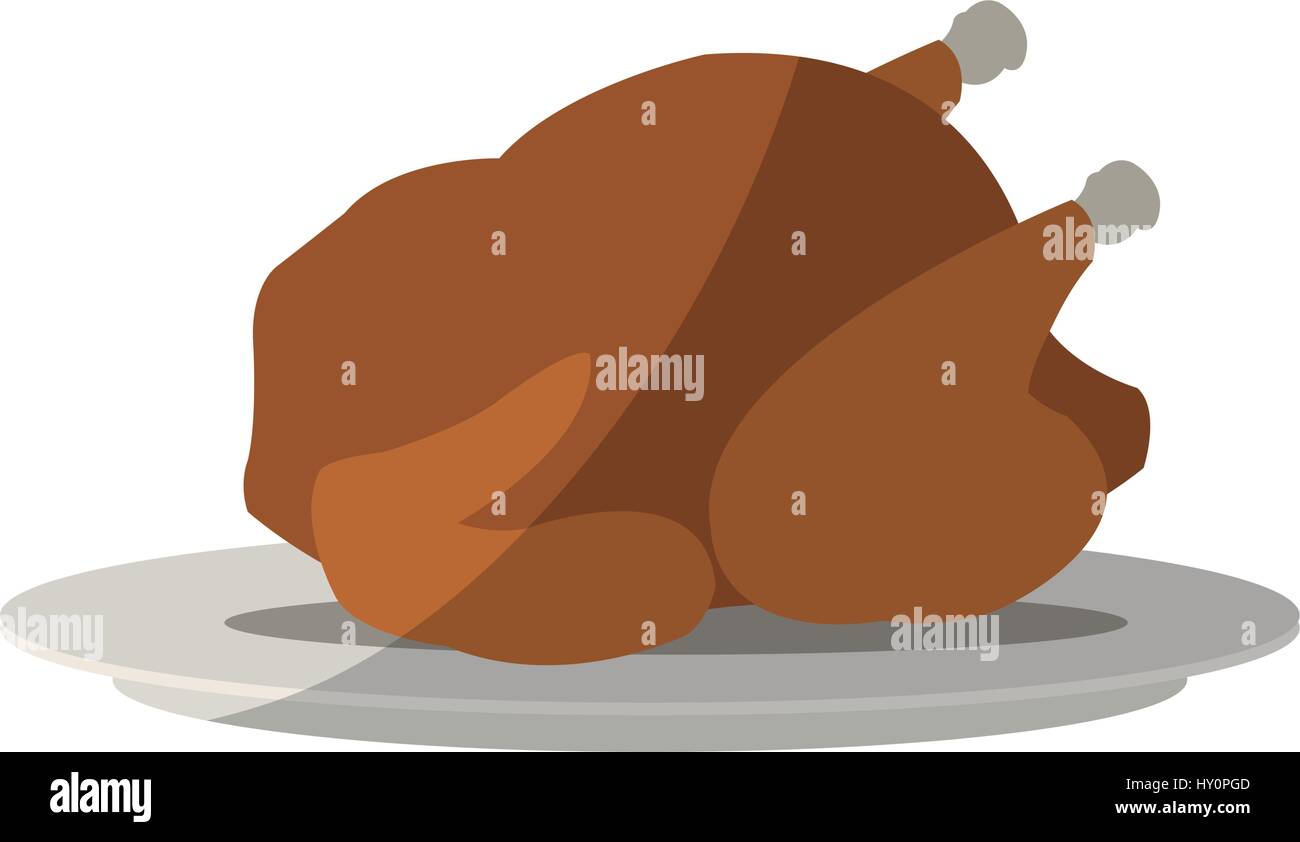 roaster chicken icon over white background. colorful design. vector ...