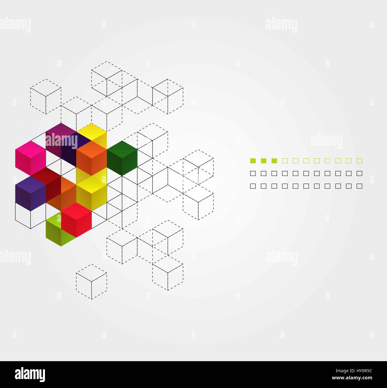 Vector abstract background with color cubes Stock Vector Image & Art ...
