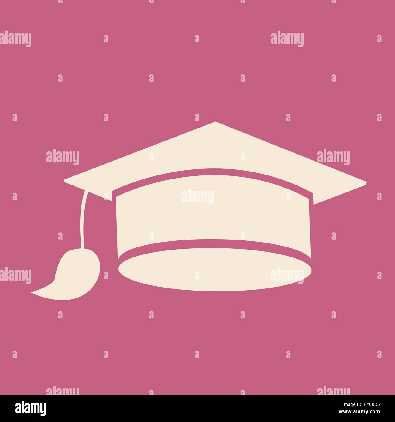 flat graduation cap icon education Stock Vector Image & Art - Alamy