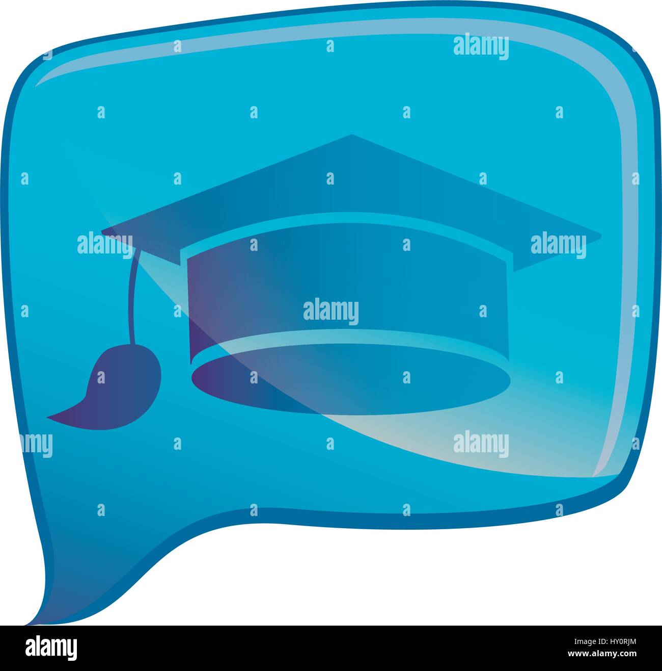 flat graduation cap icon education Stock Vector Image & Art - Alamy