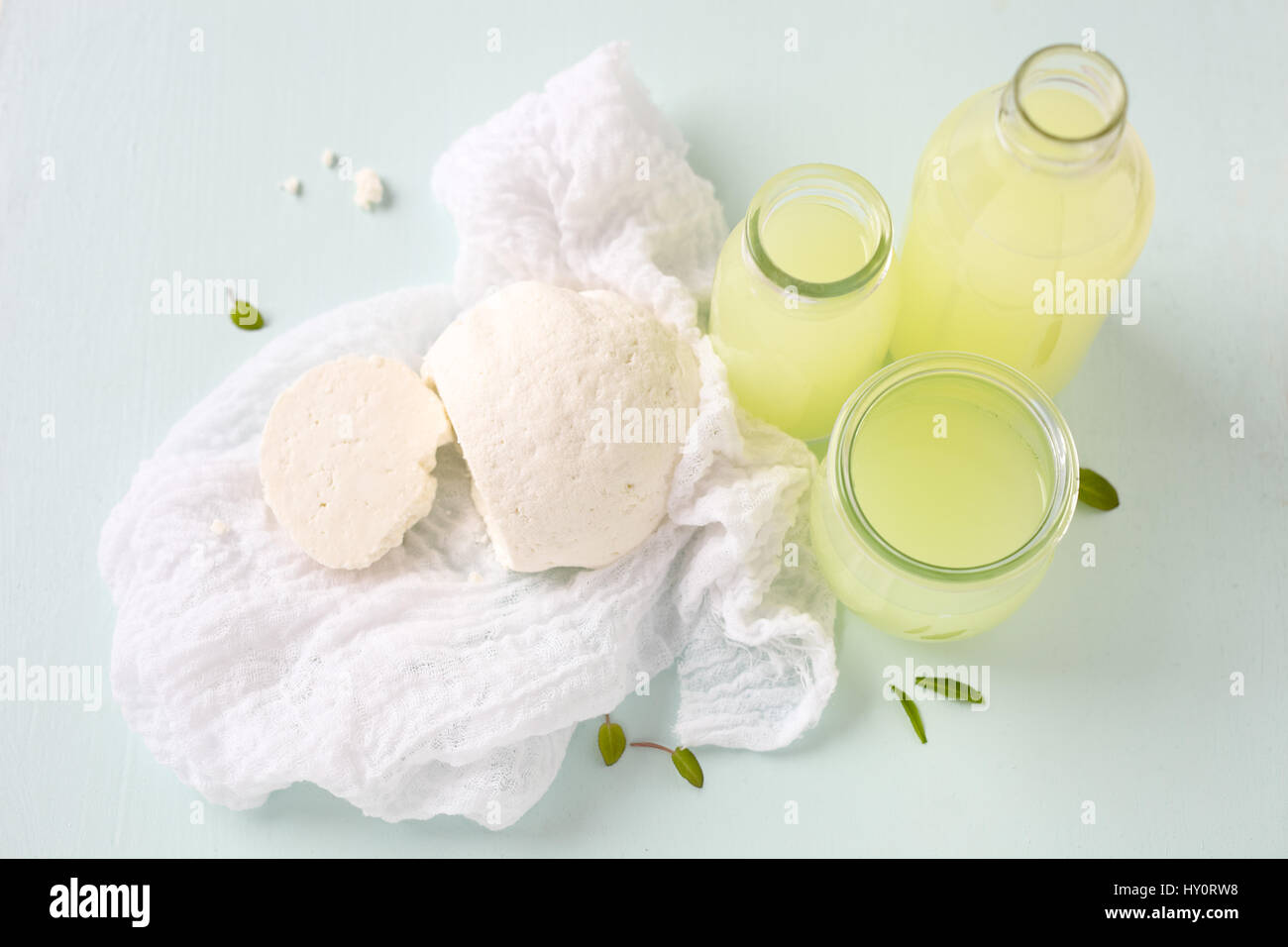 Homemade Cottage Cheese And Whey Stock Photo 137087028 Alamy