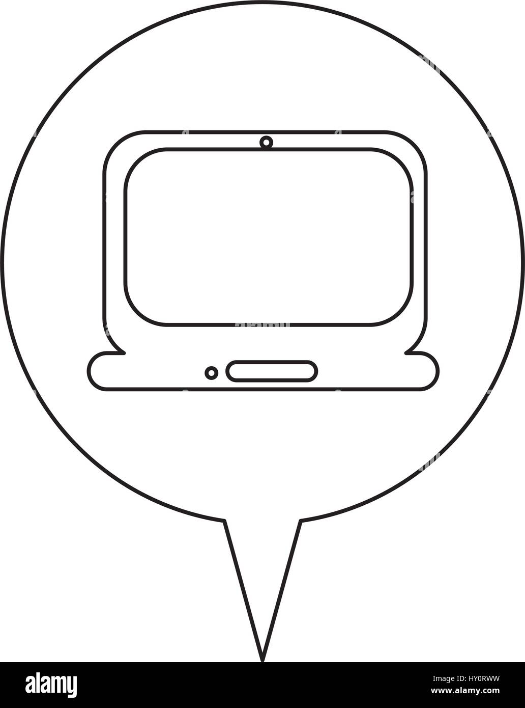 line style computer icon Stock Vector Image & Art - Alamy