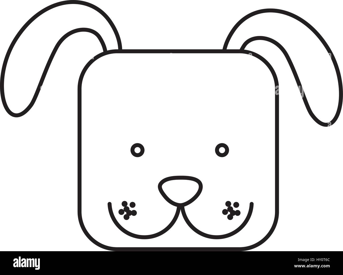 cute dog animal head expression Stock Vector Image &amp; Art - Alamy