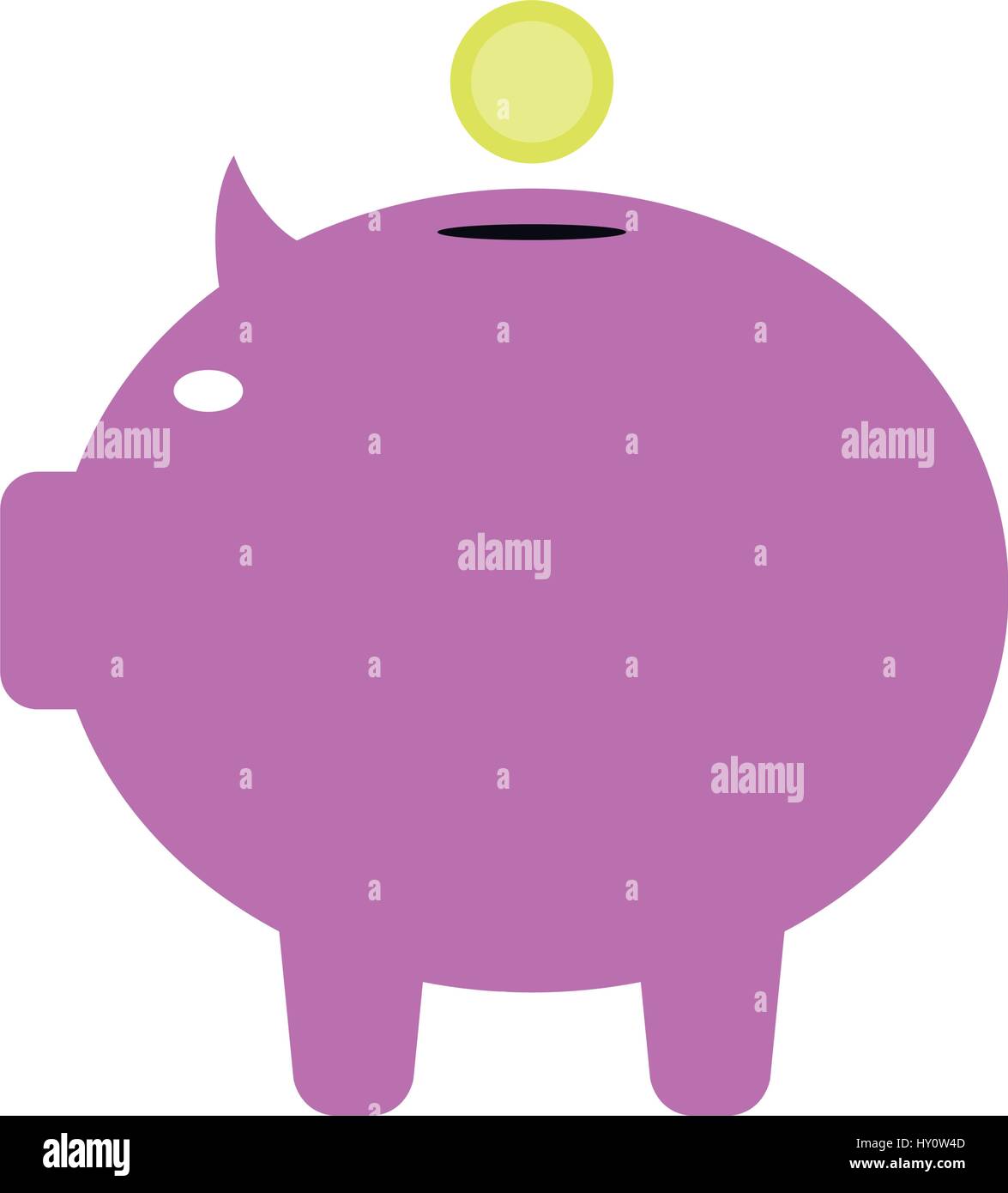 piggy bank icon illustrated on a white background in vector Stock Vector