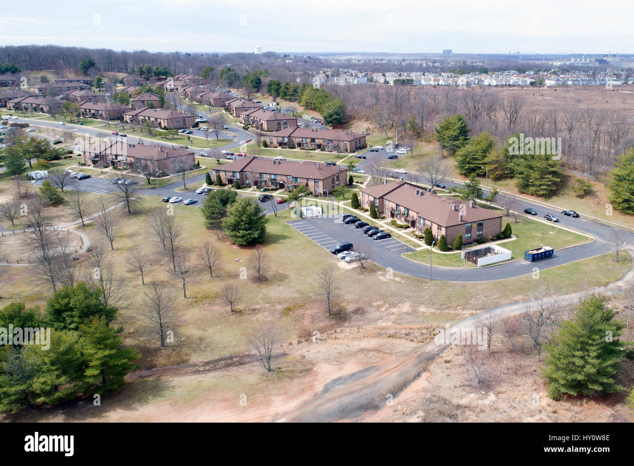 Aerial View Brooklawn Gardens Apartment Complex Sayreville Nj