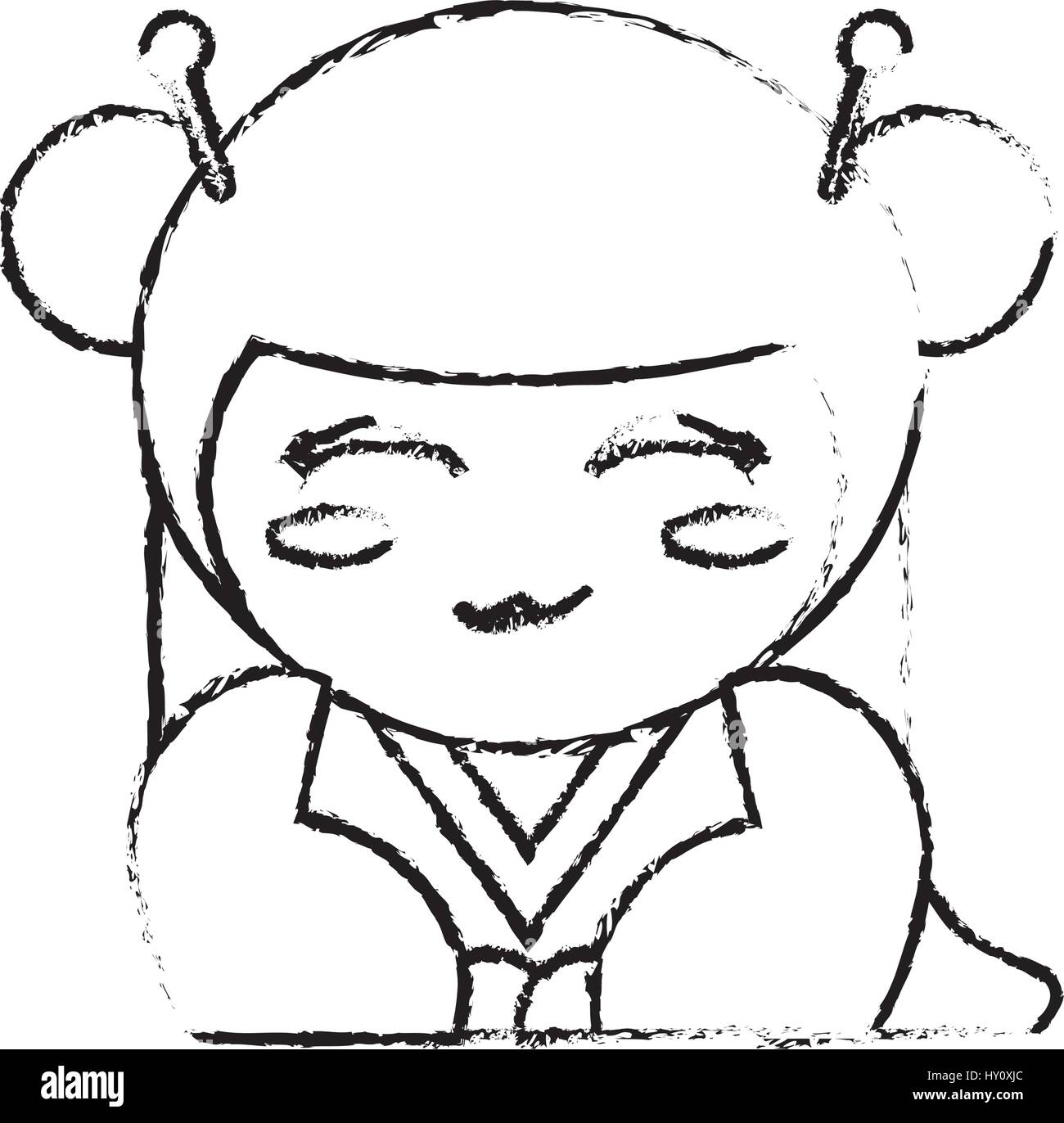 Japanese doll Black and White Stock Photos & Images Alamy