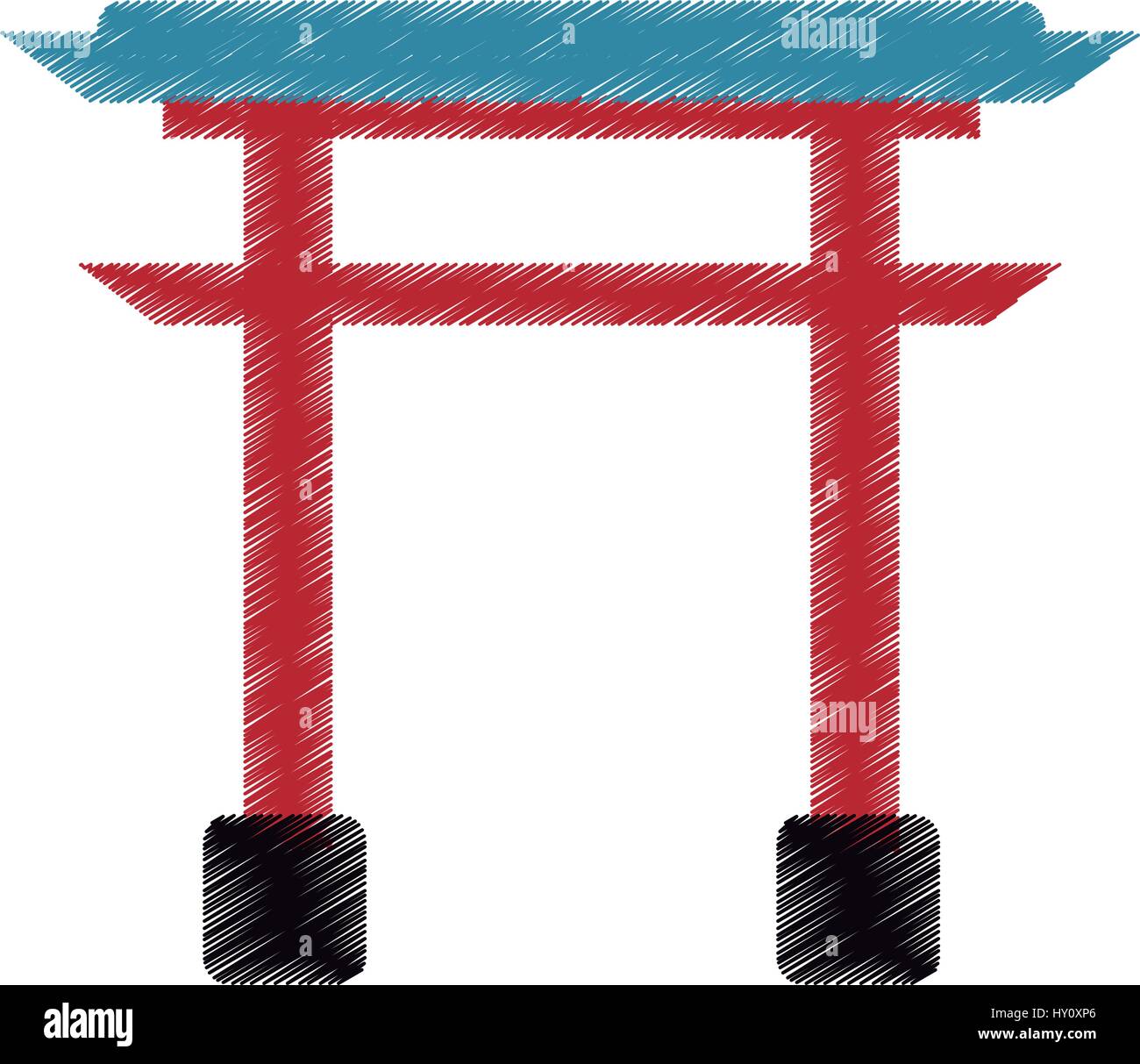 drawing gate landmark japanese Stock Vector Image & Art Alamy
