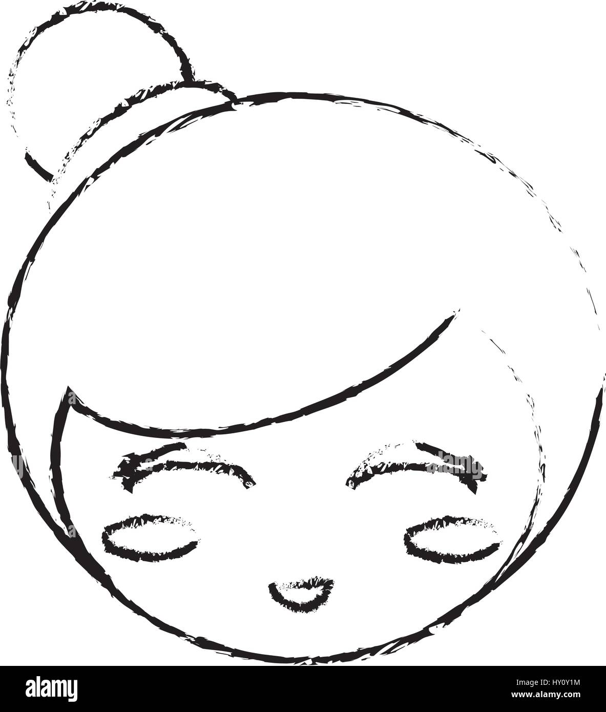 kokeshi doll sketch face Stock Vector Image & Art - Alamy