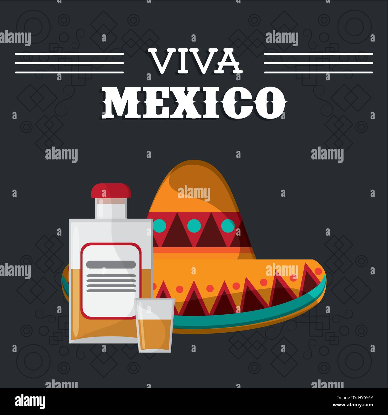 Viva mexico poster icon vector hi-res stock photography and images - Alamy
