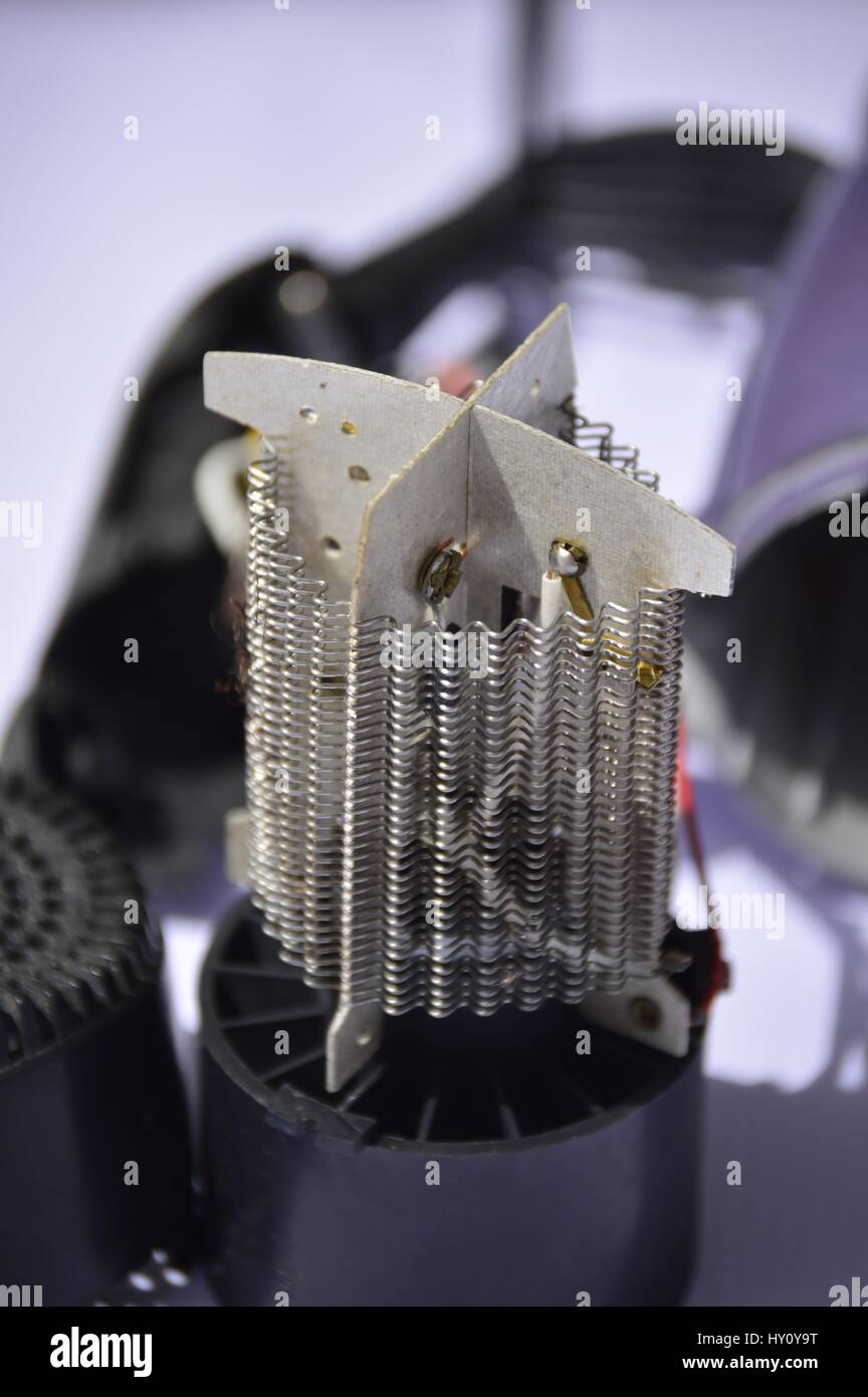 Inside view of a hair dryer Stock Photo Alamy