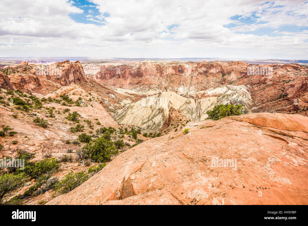 Upheaval dome crater in Canyonlands in Utah Stock Photo