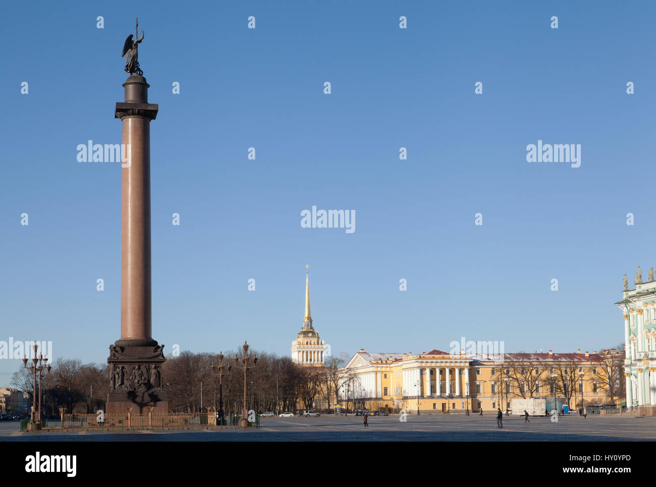 Palace Square at the morning, St. Petersburg, Russia. Stock Photo