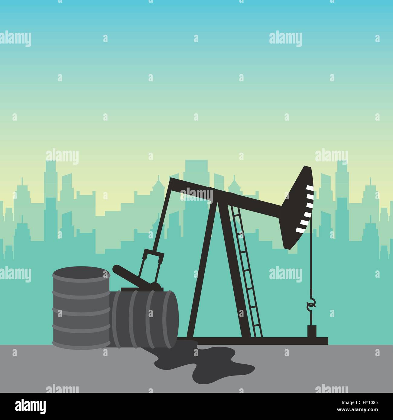 oil industry business icons Stock Vector