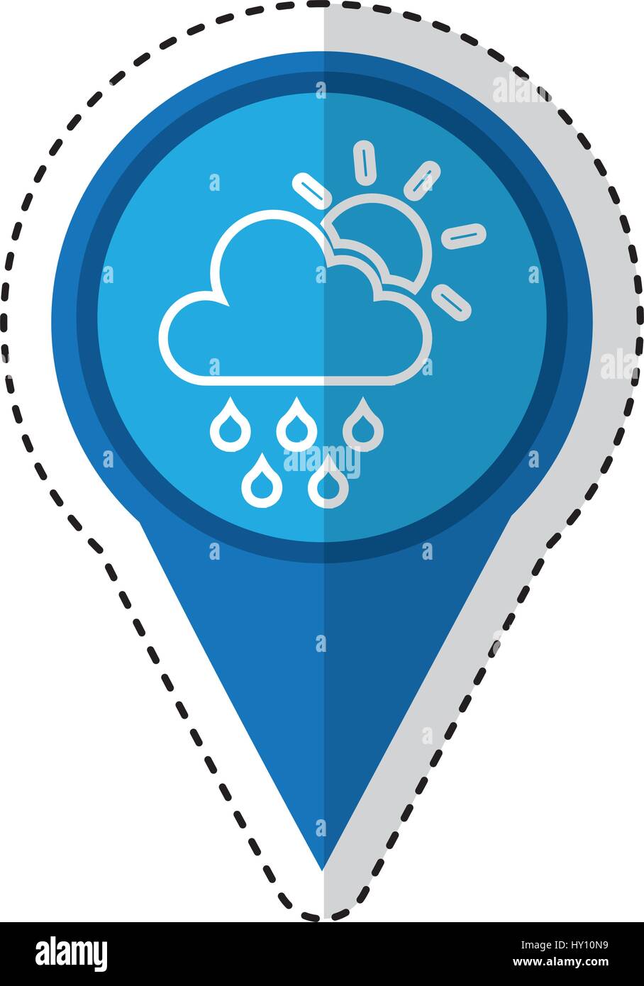 pin location with weather symbol Stock Vector Image & Art - Alamy