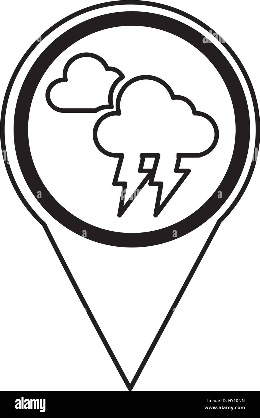 pin location with weather symbol Stock Vector Image & Art - Alamy