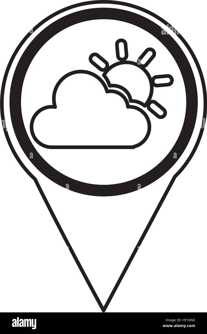 pin location with weather symbol Stock Vector Image & Art - Alamy