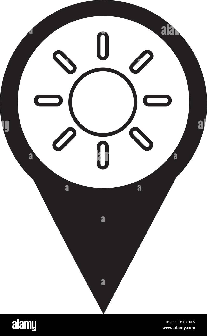 pin location with weather symbol Stock Vector Image & Art - Alamy