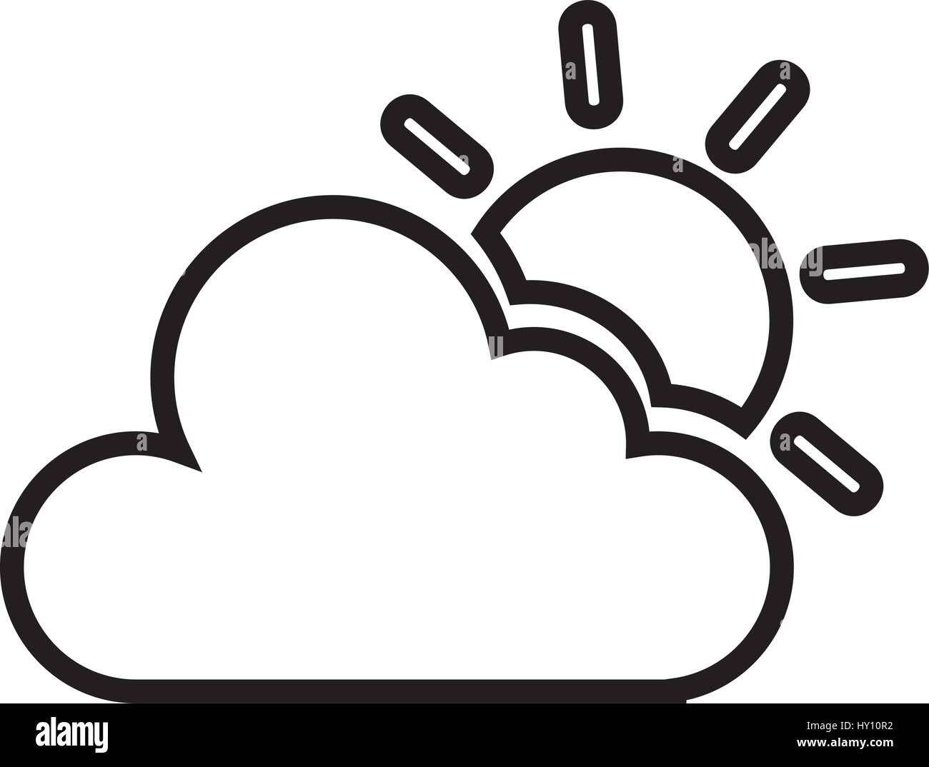 cloudy weather isolated icon Stock Vector Image & Art - Alamy