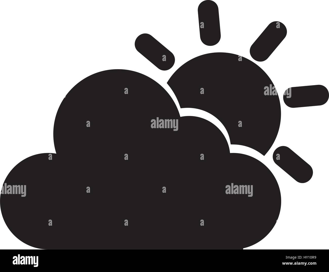 cloudy weather isolated icon Stock Vector Image & Art - Alamy