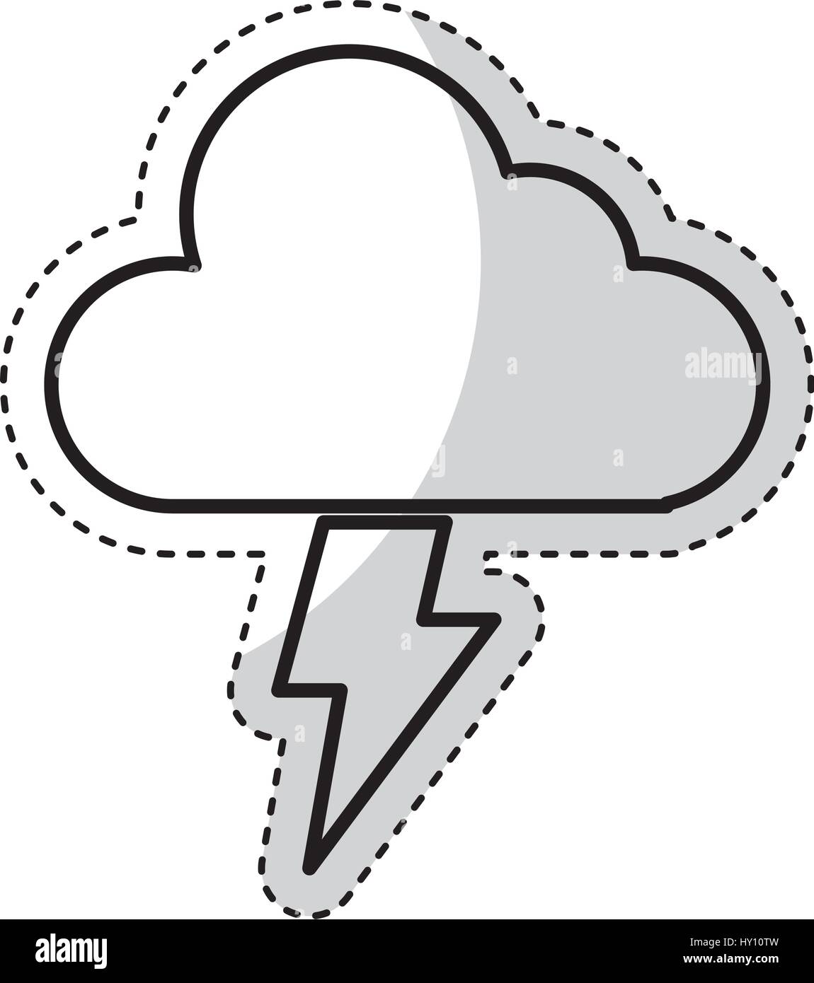 electric storm weather isolated icon Stock Vector Image & Art - Alamy
