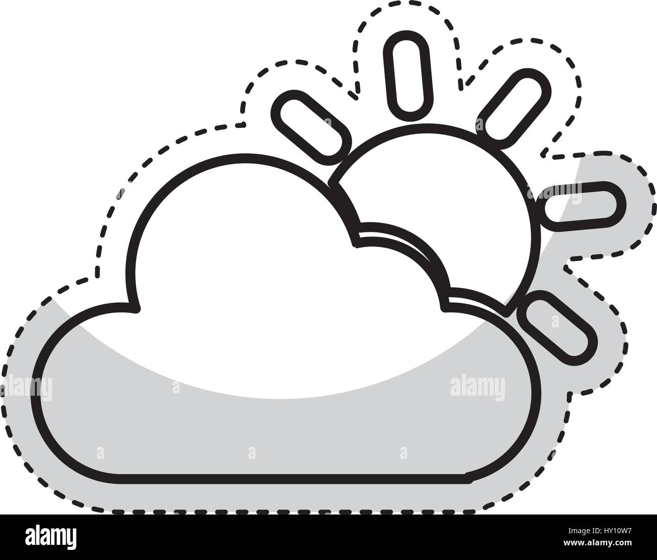 cloudy weather isolated icon Stock Vector Image & Art - Alamy
