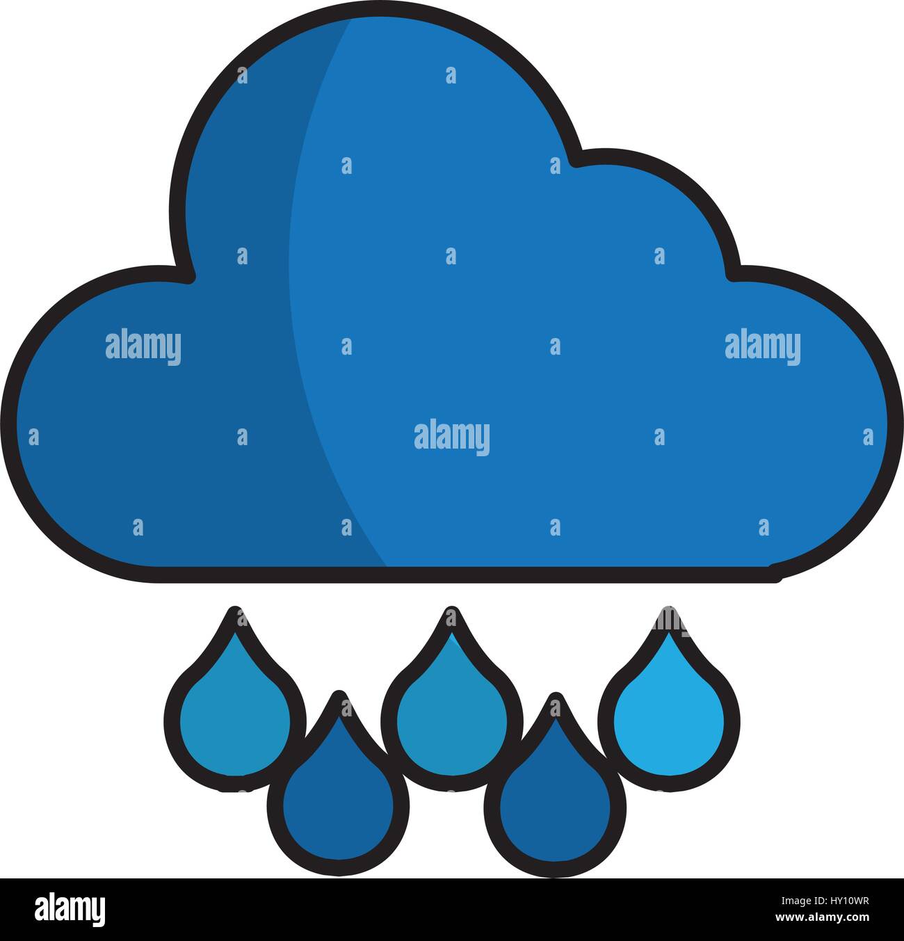 rain weather isolated icon Stock Vector Image & Art - Alamy