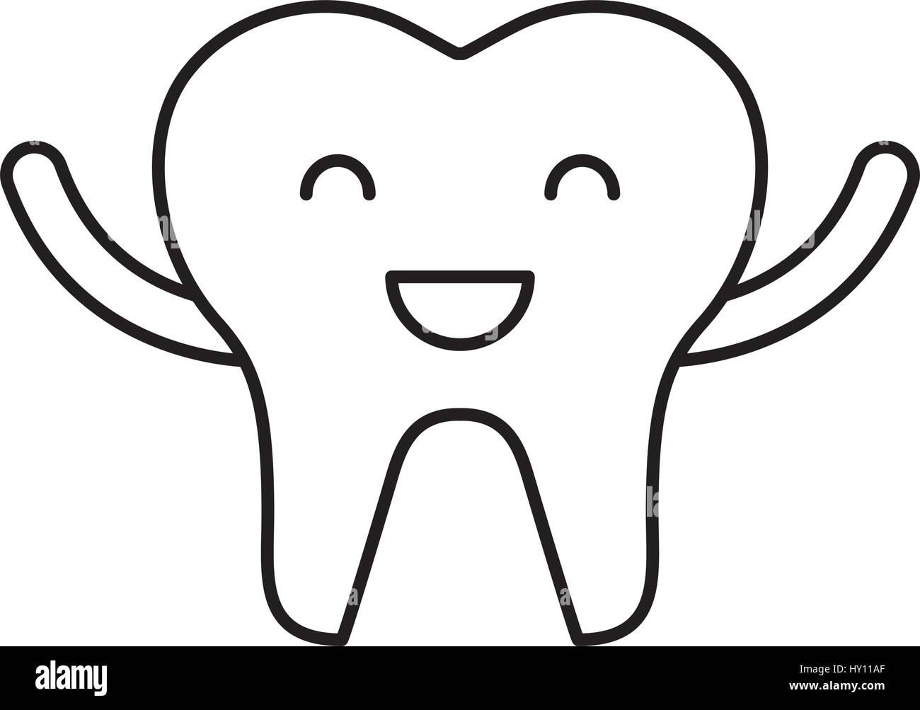 happy healthy tooth character icon Stock Vector Image & Art - Alamy