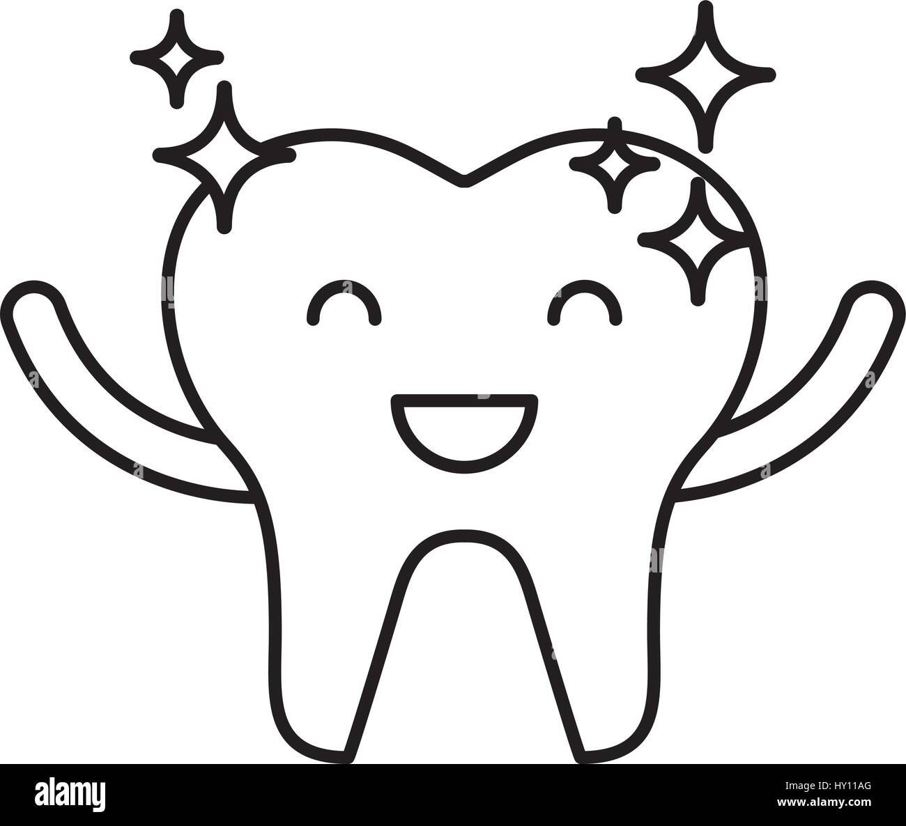 happy healthy tooth character icon Stock Vector Image & Art - Alamy