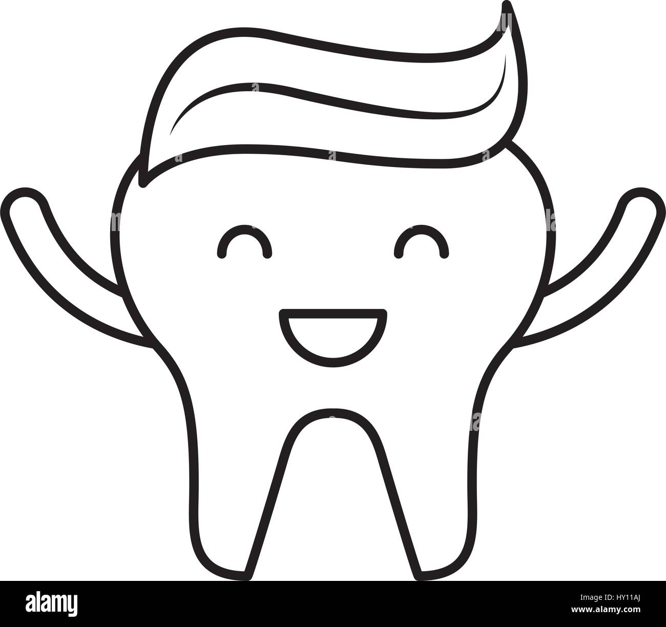 tooth with toothpaste character icon Stock Vector Image & Art - Alamy