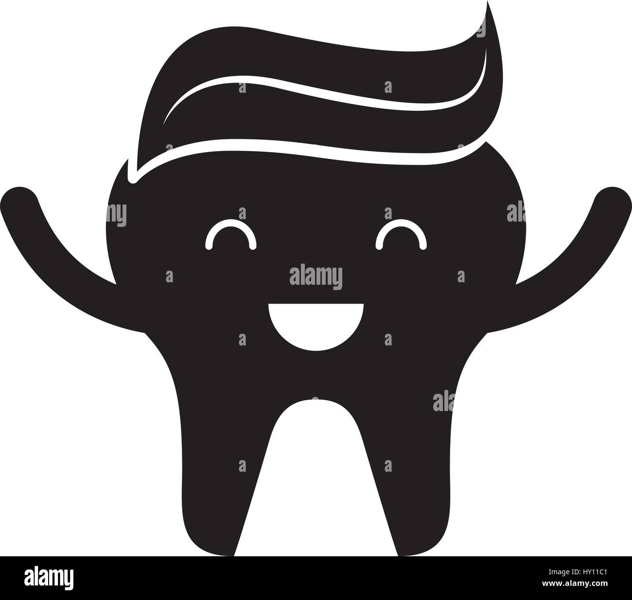 tooth with toothpaste character icon Stock Vector Image & Art - Alamy