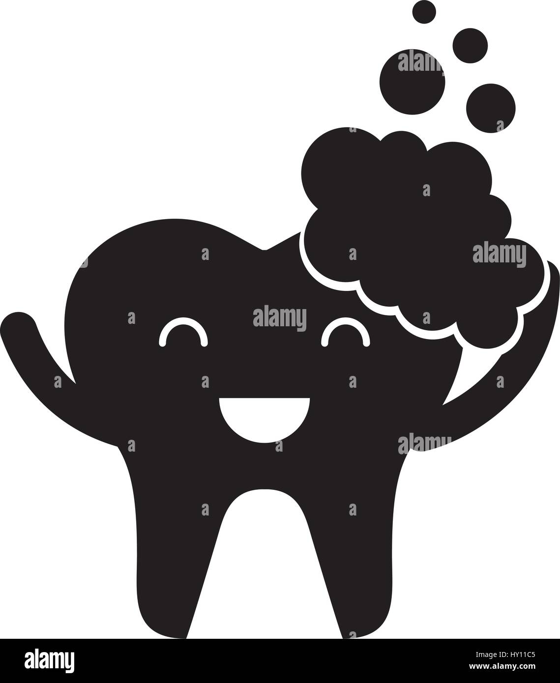 tooth with toothpaste character icon Stock Vector Image & Art - Alamy